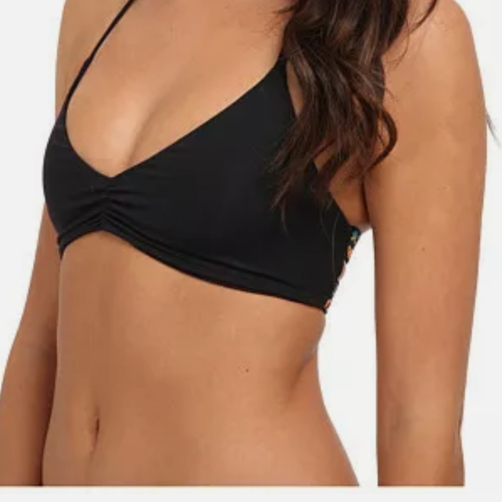 L* Space By Monica Wise Night tribe Double trouble Blue Bikini Top small